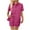 Hot Pink, variant on Linen Sets for Women 2 Piece Button Down Short Sleeve Shirts and Drawstring Shorts Set Matching Summer Lounge Sets Ofertas relámpago Hot Pink L