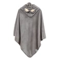thumbnail image 2 of Bwndum Soft 100% Polyester Elephant Bathrobe for Juniors, Size S Gray - Hooded Poncho-Style, Cute At-Home Lounging/Post-Shower Robe, 2 of 5