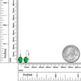 thumbnail image 6 of Gem Stone King 925 Sterling Silver Green Simulated Emerald Earrings (2.30 Ct Oval 8X6MM), 6 of 6