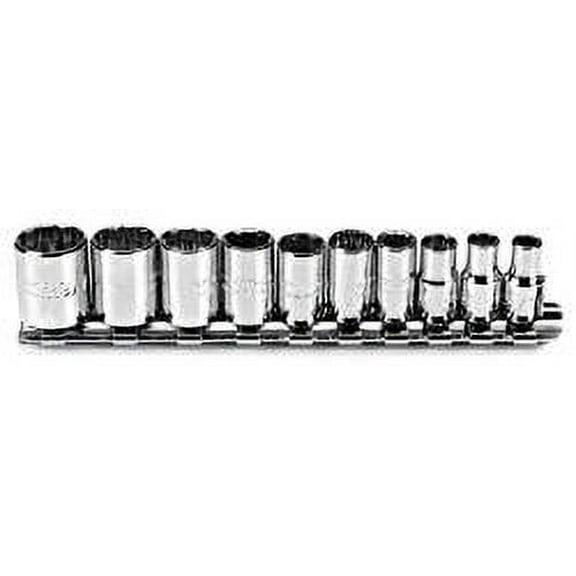 Proto Torqueplus 10 Pc Socket Sets, 1/4", 12 Point, 1 SET (577-47104)