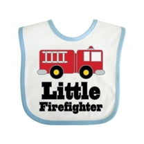 Inktastic Little Firefighter Fire Engine Boys or Girls Baby Bib