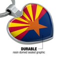thumbnail image 5 of Arizona State Flag Keychain Heart Love Metal Key Chain Ring, 5 of 5