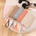 thumbnail image 2 of Xiao Hua bolsos de hombro tejidos para mujer, tipo tote y neceser, elegantes bolsos de playa de verano, 21,5 x 1,0 x 15 cm (naranja)., 2 of 4