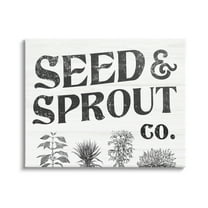 Stupell Industries Seed & Sprout Antique Botanicals Gardening Typography Graphic Art Gallery Wrapped Canvas Print Wall Art, Design by Daphne Polselli