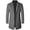 Grey, variant on Men's Wool Blend Pea Coat Warm Single Breasted Top Coat Quilted Slim Fit Topcoat Long Sleeve Winter Fall Business Casual Pocket Grey Large