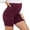 Wine, variant on Women's Solid Color High Waisted Belly Lifting Pocket Maternity Shorts Black L