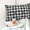 thumbnail image 6 of Kll Anchor Black Tartan Plaid Pillow Covers Envelope Closure,Super Soft And Cozy Fuzzy Fleece Pillow Case Cover 16"X24", 6 of 9