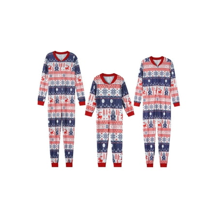 

Christmas Pajamas Family Pjs Matching Sets Plaid Shirts and Pants Reindeer Print Nightwear Sets