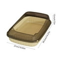 thumbnail image 3 of Semi Enclosed High Bar Litter Box, Cat Litter Box with Splash-Proof Design, Includes Shovel for Kittens, Spacious and Comfortable for Cats, Perfect for Pet Owners, 3 of 6