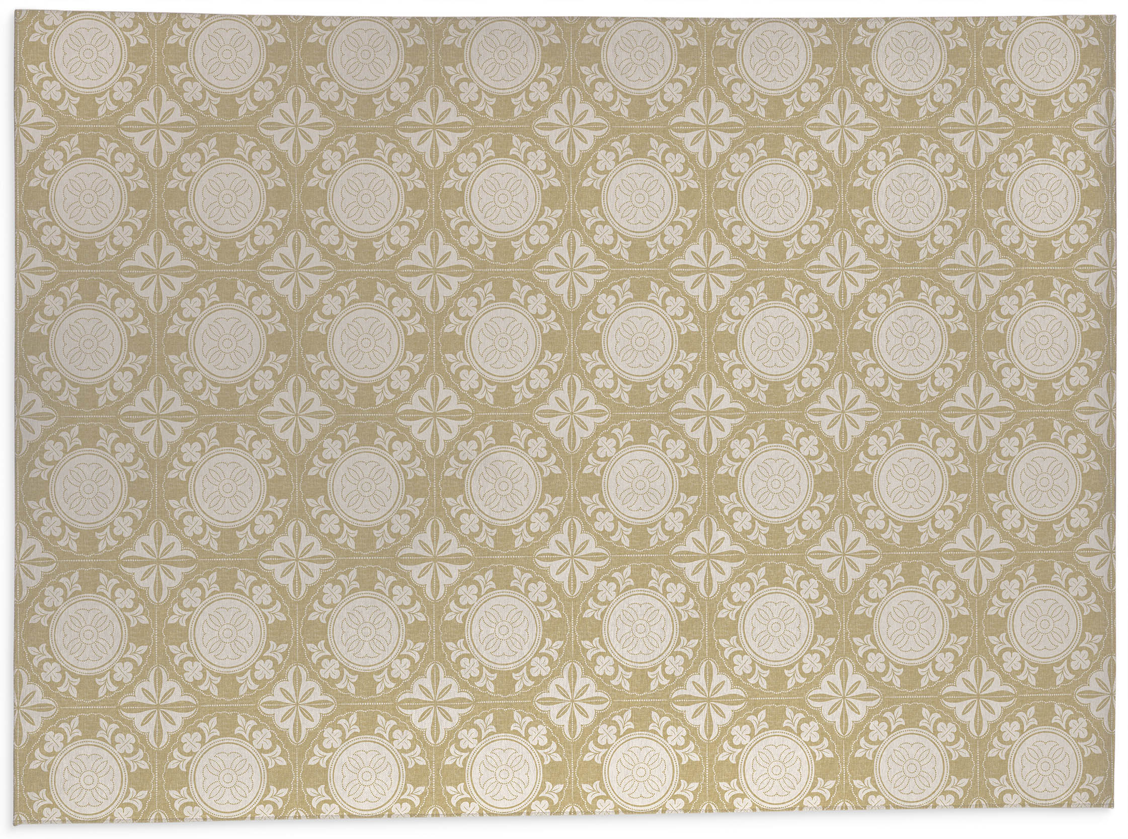 FLORHAM TILE GOLD Kitchen Mat By Kavka Designs