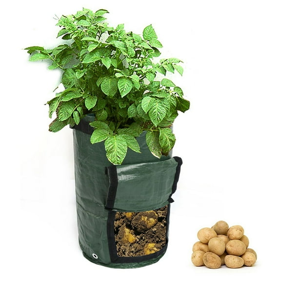 OUNONA  Vegetable Growing Bags Potato Planter Onion Mesh Leaf Holder Stand
