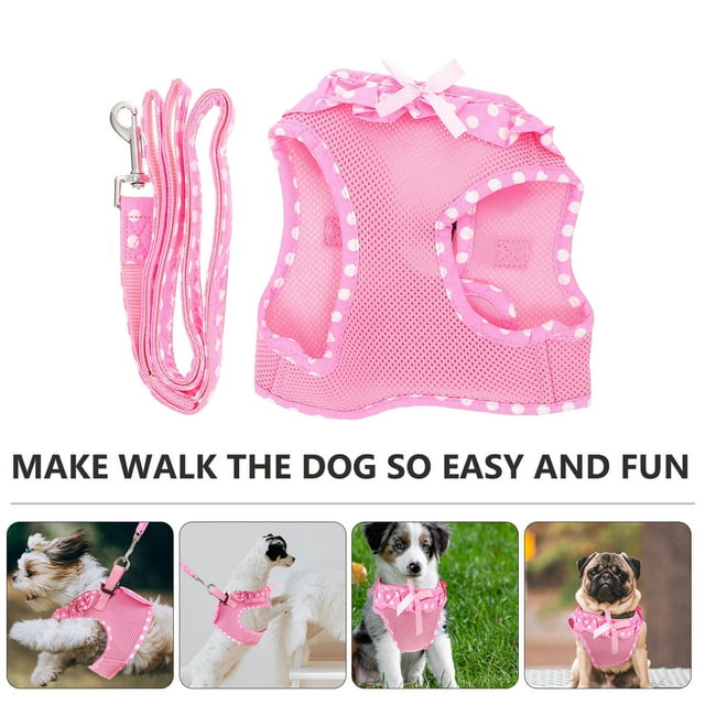 unbranded 1Jgo De Correa Y Arnés Para Perro Y Color Rosa Material Resistente