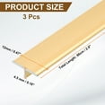 thumbnail image 2 of 3Pcs 2.9Ft x 0.47" T-Molding Floor Transition Strips, Flat Divider Strip, Gold, 2 of 6