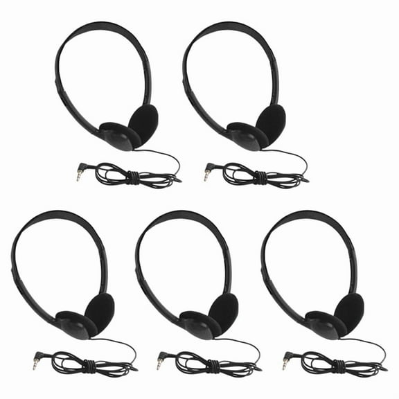 5PCS Classroom Headphones Kids Headphones 3.5mm Audio Headset