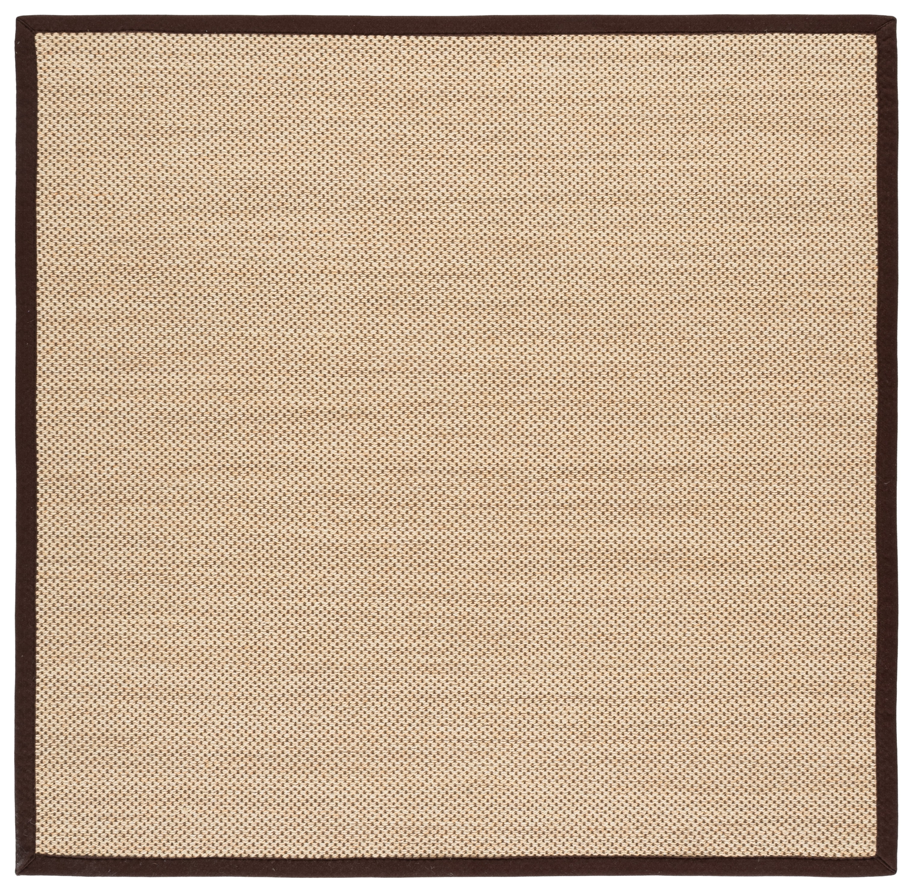 Safavieh Natural Fiber Jovana Solid Area Rug, Maize/Brown, 6' x 6' Square