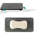 thumbnail image 6 of 2 Pcs Water Absorbing Stone Trays, Kitchen/Bathroom Sink Soap Dish, Diatomite Tray Used for Hand Soap & Cosmetic Bottles in The Modern Home, 3.15" W x 6.3" L, Dark Gray, 6 of 10