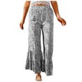 thumbnail image 1 of Pantalones Anchos Plisados de Cintura Alta Sueltos Informales de Verano Para Mujer A La Moda Odeerbi ODB-6, 1 of 9