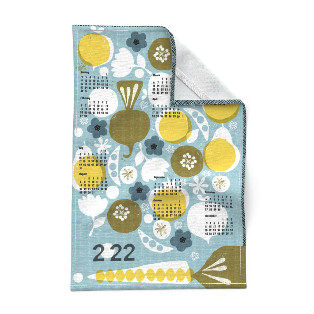 Spoonflower Tea Towel Tea Towel Calendar 2021 2021 Calendar Linen Cotton 