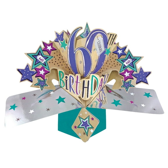 Pop-Up Greeting Card – 60th Birthday (Milestone Birthday)