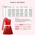 thumbnail image 6 of TTAO Girls Sequins Hip Hop Jazz Dance Dress Outfits Kids Metallic Crop Top with Skirt Dancing Cheerleading cLOTHES Red 8, 6 of 6