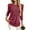 Wine, variant on HAiming Womens Pullover Tunic Tops Casual Long Puff Sleeve Crewneck Lightweight Solid Color Loose Ribbed Clothes