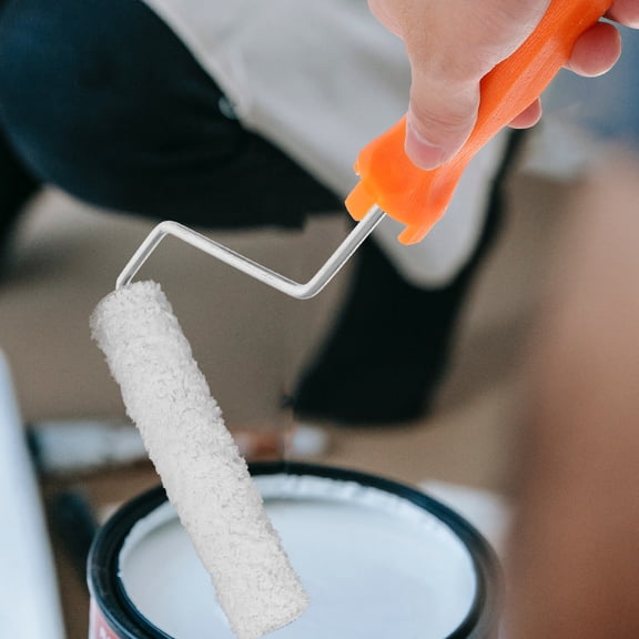 Baluue Orange Cement Roller with Plastic Aluminum Frame for Self-Leveling and Defoaming Concrete Applications