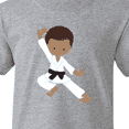 thumbnail image 4 of Inktastic African American Boy, Karate Boy, Kata, Black Belt Youth T-Shirt, 4 of 5