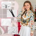 thumbnail image 3 of Uourmeti Classic Bohemian Butterfly Casual Pullover Athletic Zip Up with Pocket Lightweight Sweatshirt Christmas Sweatshirt Size 7-8, 3 of 7