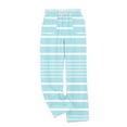 thumbnail image 6 of AINIYS Women's Casual Pajamas Pants Fleece Soft Fall Winter Warm Pjs Pants Drawstring Stripe Sleep Pants with Pockets Blue Pajamas for Women _w L, 6 of 8