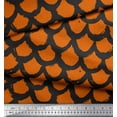 thumbnail image 2 of Soimoi Orange Rayon Fabric Fish Animal Skin Fabric Prints By Yard 56 Inch Wide, 2 of 3