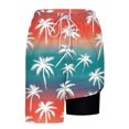 thumbnail image 5 of LIBRCLO Mens 2 in 1 Shorts Elastic Waist Hawaiian Style Printing Shorts Casual Fashion Quick Dry Beach Pants with Pockets and Drawstring, 5 of 6