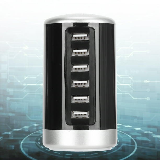 El Adaptador 6 Vira El Adaptador Rápido Del Cargador De La Estación De Carga De La Torre De Los Puertos USB 30W