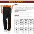 thumbnail image 7 of Tyhengta Mens Pants Athletic Open Bottom Running Pants Mesh Mens Sweatpants with Pockets Black/Orange M, 7 of 7