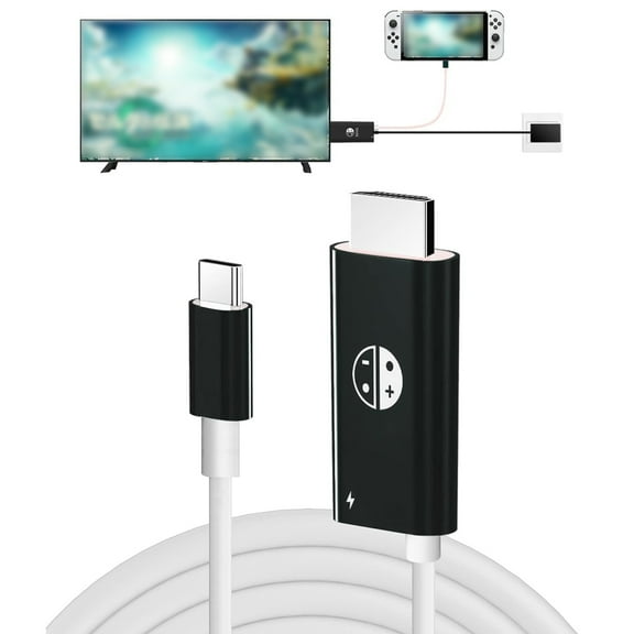 TV Docking Station for Nintendo Switch, Portable TV Dock Station Replacement for Switch with HDMI and Charge Port-Black