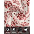 thumbnail image 7 of Red Flower Cloth Napkins Set of 6 Reusable Dinner Napkins, Farmhouse Pastoral Vintage Ethnic Floral Cocktail Napkin Washable Table Napkins for Wedding/Holiday Party/Baby Shower 20"x20", 7 of 7