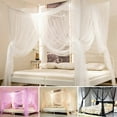 thumbnail image 2 of ANMINY 4 Corner Bed Canopy Mosquito Net Large Size Easy Home,White, 2 of 9