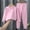Pink, variant on Kids Thermal Underwear Set Casual Outfit Long Sleeve Base Layer Top with Legging Warm Winter Suit