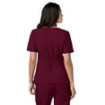 thumbnail image 3 of Adar Universal Women's Scrub Set - V-neck Scrub Top and Elastic Pull-On Scrub Pants - 901 - Burgundy - XL, 3 of 7