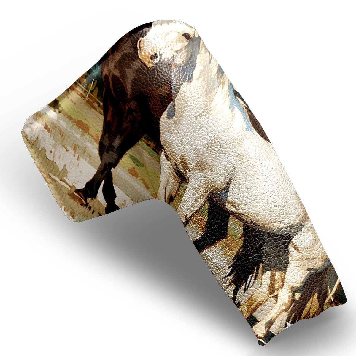 Golf Club Head Cover | Leather Golf Club Putte Headcover , Waterproof Golf Club Head Cover Set Driver Headcovers for Golf Clubs Men Women Horses