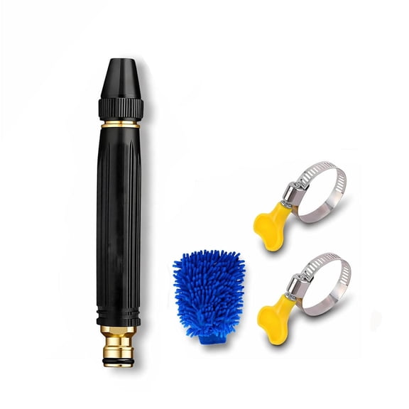 1pc High Pressure Power Washer Nozzle with Glove, Garden Hose Sprayer for Car Washing and Outdoor Cleaning, Sturdy Watering and Pressure Cleaning Accessory