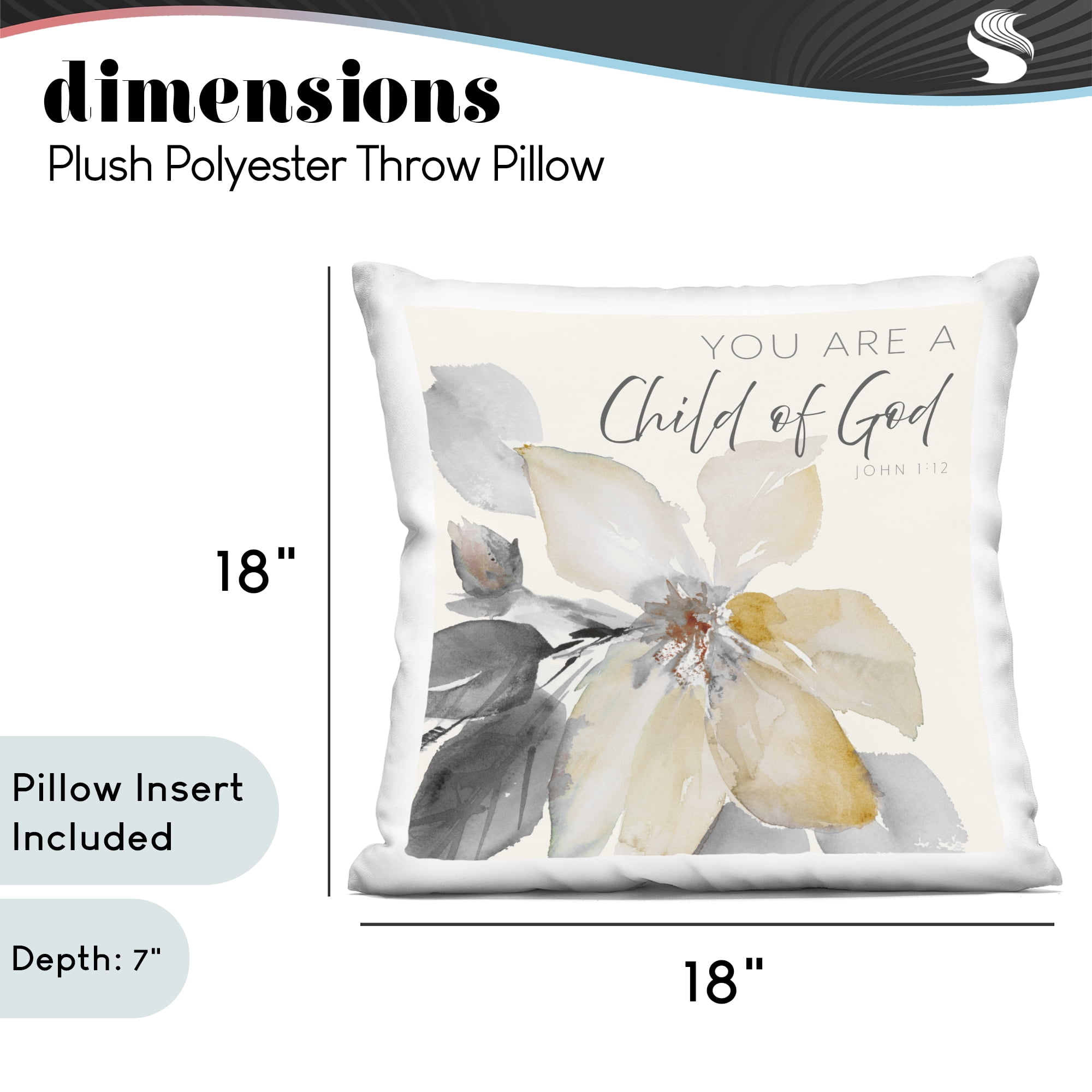 Stupell Industries You Are A Child Of God Decorative Printed Throw Pillow, design by Lanie Loreth