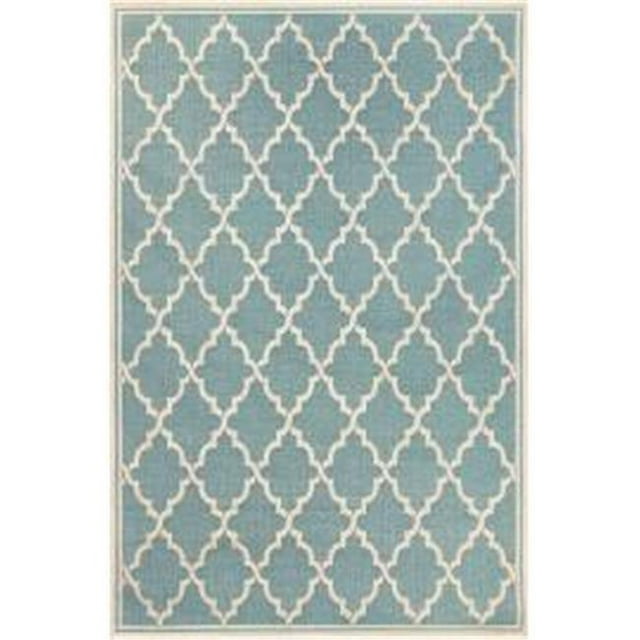 Couristan 78811034510092T 5 Pi 10 Po x 9 Pi 2 Po Monaco Ocean Port Rug&44; Turquoise & Sable