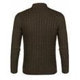 thumbnail image 4 of COOFANDY Men's Full Zip Cardigan Sweater Slim Fit Cable Knitted Zip Up Sweater with Pockets, 4 of 8