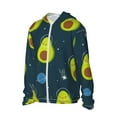 thumbnail image 2 of Sigee Avocado in Space Print UPF50+ Men's Sun Protection Hoodie Shirt SPF UV Shirt Long Sleeve Fishing Outdoor Lightweight, S-3XL, 2 of 9