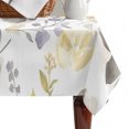 thumbnail image 4 of Yellow Grey Botanical Table Cloth Waterproof Tablecloths, Spring Floral Watercolor Tablecloth Dining Table Cover for Kitchen Party Tabletop Outdoor, Rectangle Tablecloth 60x84 Inch, 4 of 9