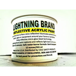 Ultra Bright Reflective Paint - High-Visibility, Reflective, Paint Solution, Outdoor Use (4 oz)