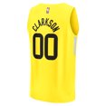 thumbnail image 3 of Youth Fanatics Branded Jordan Clarkson Yellow Utah Jazz Fast Break Player Jersey - Icon Edition, 3 of 3