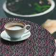 thumbnail image 2 of Ambesonne Leopard Print Fitted Round Tablecloth, Cheetah Panther Spots, 45"- 56" Diameter, Black Grey and Pink, 2 of 5