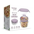 thumbnail image 5 of Bentgo Glass - Leak-Proof Salad Container with Large 61-oz Salad Bowl, 4-Compartment Bento-Style Tray for Toppings, 3-oz Sauce Container for Dressings, and Built-In Reusable Fork (Lavender), 5 of 5