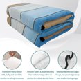 thumbnail image 4 of Queen Quilt Set 90''x96'', Blue Brown Lightweight Summer Bedspread Coverlet Set with 2 Pillow Shams, Gradient Wood Grain Farmhouse Country Breathable All Season Quilt Bedding for Bedroom/Guest Room, 4 of 9